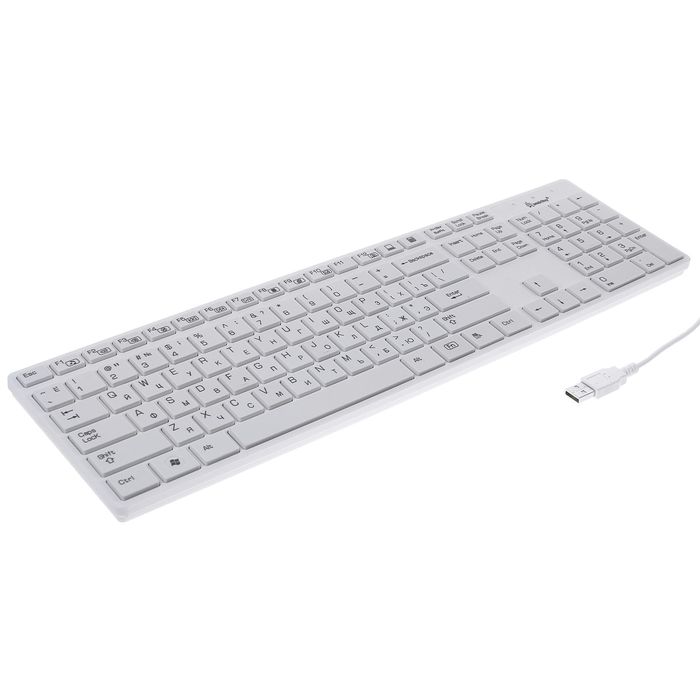 Клавиатура Smartbuy 204 Slim, USB, белая