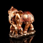 Сувенир "Семья слонов", бронзовый, покрытие лак, гипс, 26 см, микс - фото 1423677
