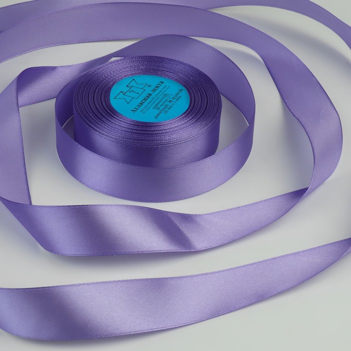 Лента атласная, 25 мм × 33 ± 2 м, цвет фиолетовый №082 - фото 14717