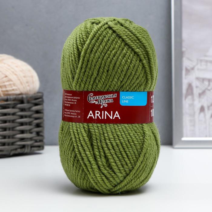 Пряжа Arina (АринаПШ) 50% шерсть, 50% акрил 123м/100гр (10 фисташк)