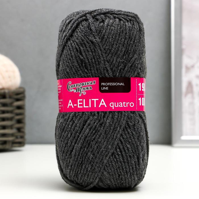 Пряжа A-elita quatro (Аэлита кватро) 50% шерсть, 50% акрил 190м/100гр (42 маренго)