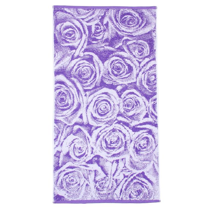 Полотенце махровое банное Lilac Roses, размер 70х130см, 460 г/м2, цвет фиолетовый