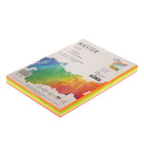Бумага цветная А4 Mix Neon, 200 листов, 4 цвета по 50 листов, 80г/м2