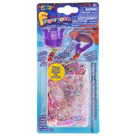 Набор для плетения браслетов FINGER LOOM, в комплекте: резиночки микс, клипсы, фиолетовый станок