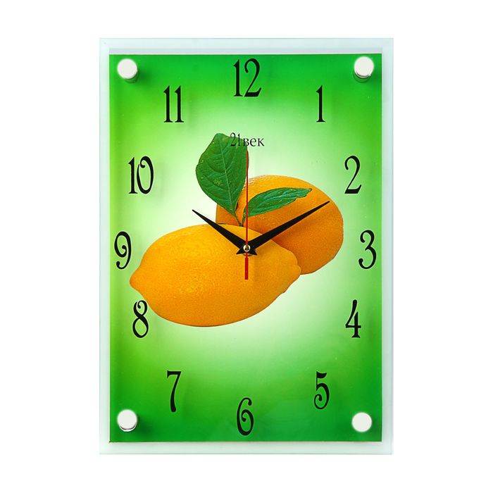 Часы настенные прямоугольные "Лимоны", вертикальные, 25х35 см микс