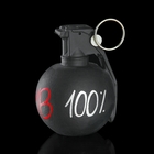 Держатель для карточек и фото "Лимонка. 100% bomb" черный, 9 × 12 × 8 см - фото 27446