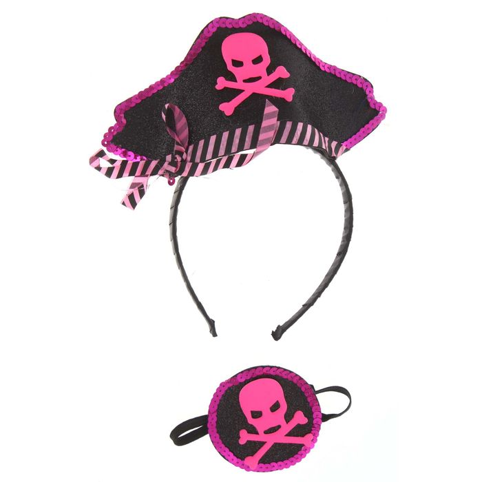 Карнавальный набор "Пират" 2 предмета: ободок, наглазник, цвета МИКС