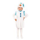 Карнавальный костюм "Снеговичок", 2 предмета: шапка, платье, 3-6 лет