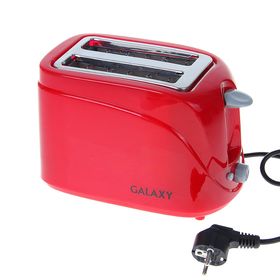 Тостер Galaxy GL 2902, 800 Вт, 6 режимов прожарки, 2 тоста, красный