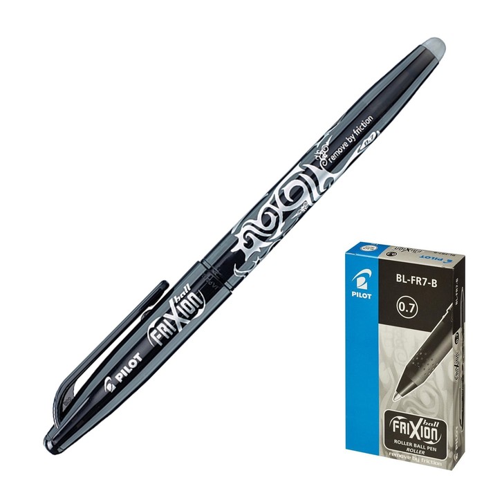 Ручка «Пиши-стирай» гелевая Pilot Frixion 0.7 мм стержень черный BL-FR-7 (B)