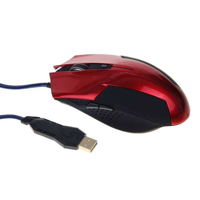 Мышь CBR CM-378, оптическая, проводная, игровая, 800/1600/2400 dpi, 5 кнопок, USB