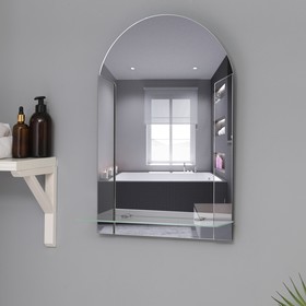 Зеркало «Лайм», настенное, с полочкой, 39×58 см