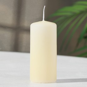 Свеча - цилиндр ароматическая "Персик", 4х9 см, 11 ч, 88 г, бежевая