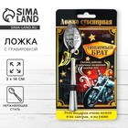 Ложка с гравировкой сувенирная на открытке "Любимый брат" Ложка с гравировкой сувенирная на открытке "Любимый брат"