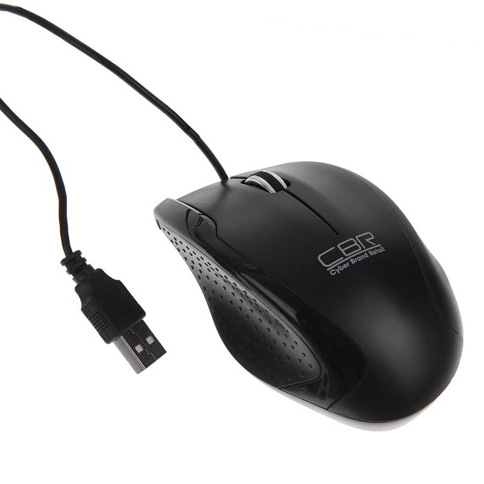 Мышь CBR CM 307 Black, оптическая, проводная, 1200 dpi, провод 1.3 м, USB
