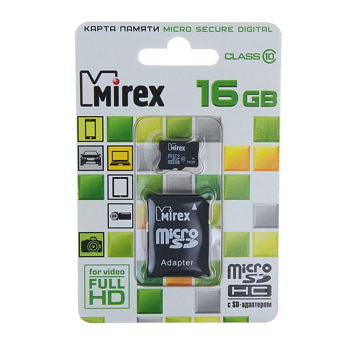 Карта памяти mirex microsdhc 8 гб