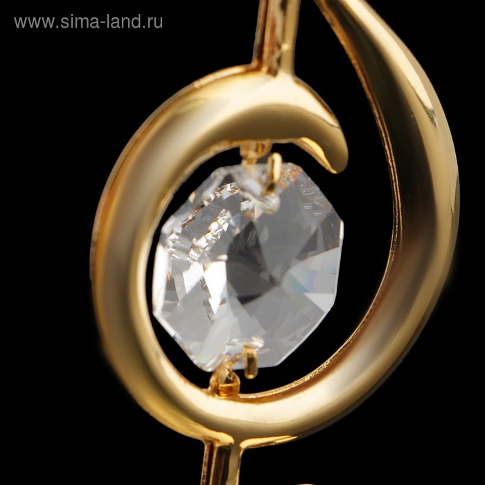 Сувенир «Скрипичный ключ», 3,2×3,2×8 см, с кристаллом Сваровски | vlarni-land