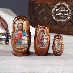 Matryoshka "Orthodox", 3 Dollhouse, Saved, Kazan, Nicholas