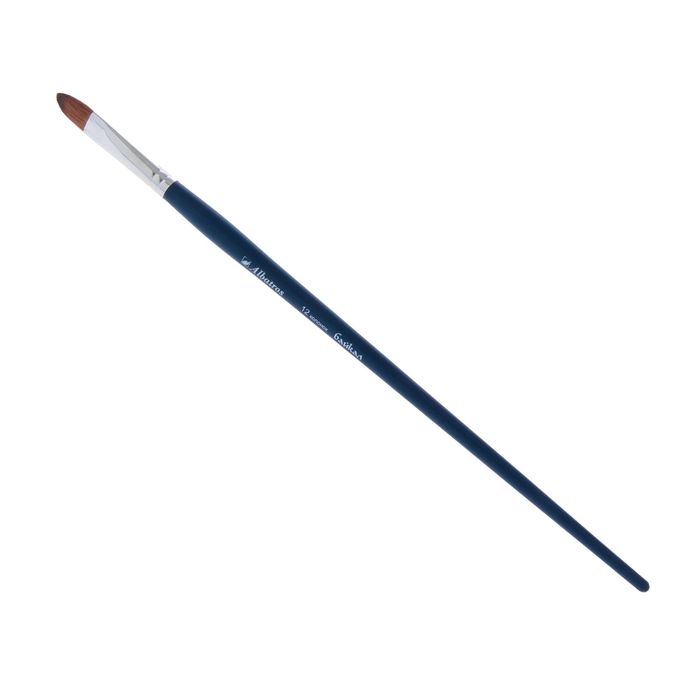 Кисть Колонок овальная Байкал №12 b-12 мм L-18 мм (удлиненная ручка)