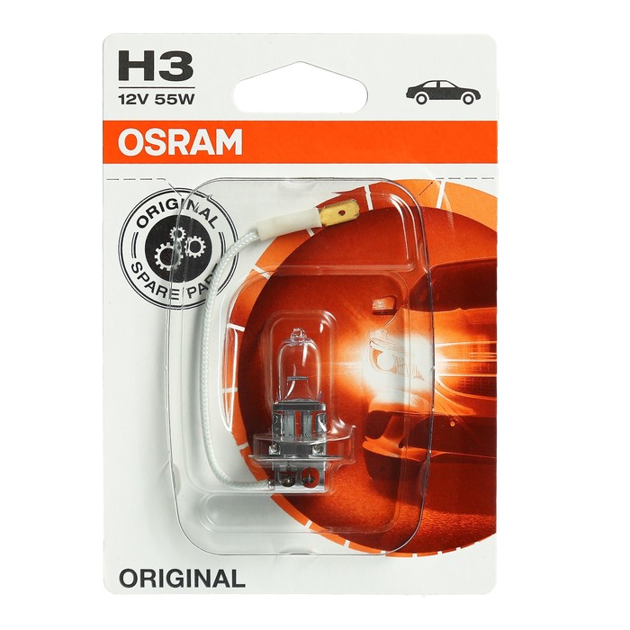 Лампа автомобильная Osram, Н3, 12 В, 55 Вт