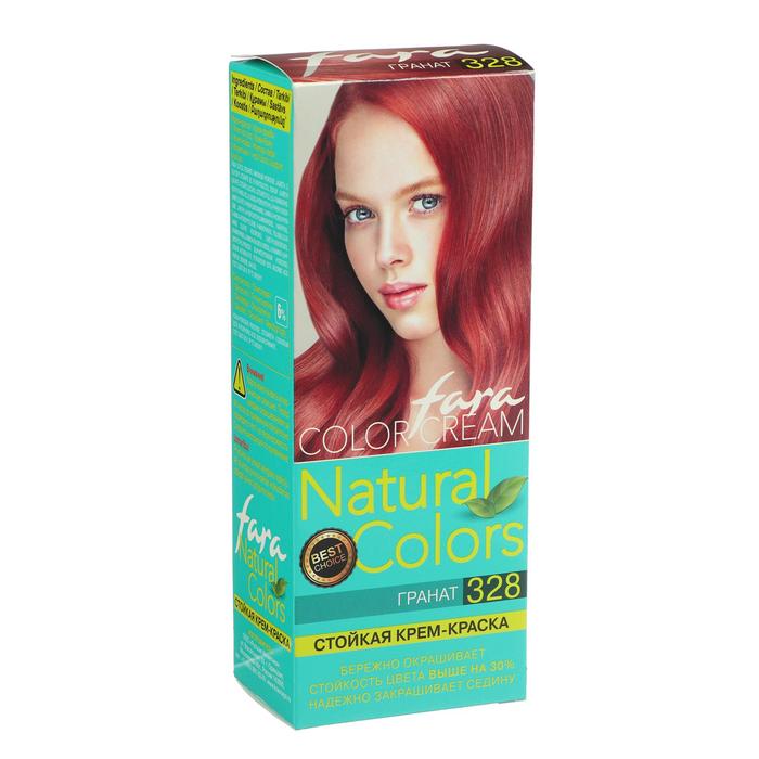 Краска для волос Fara Natural Colors, тон 328, гранат, 160 г