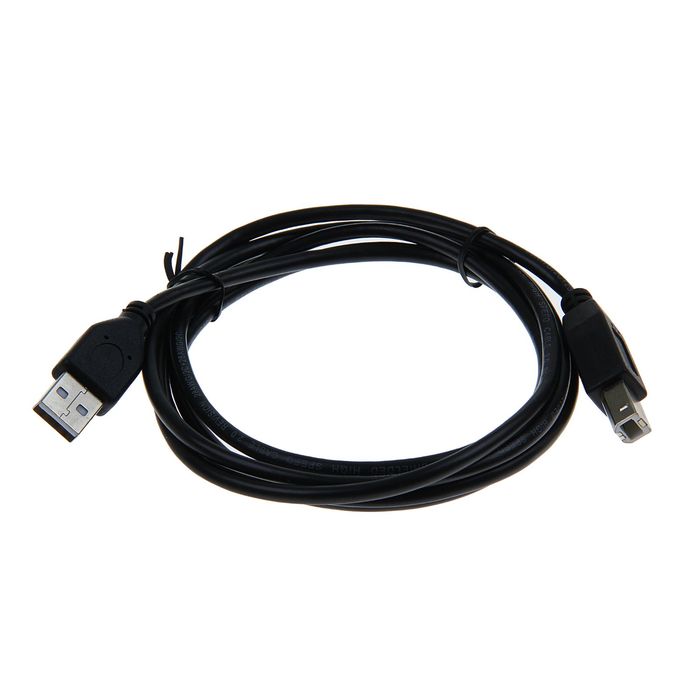 Кабель Smartbuy USB - B 1.8 м, черный, пакет