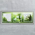 Часы-картина настенные, серия: Цветы, "Белые тюльпаны", 35 х 100 см - фото 884005