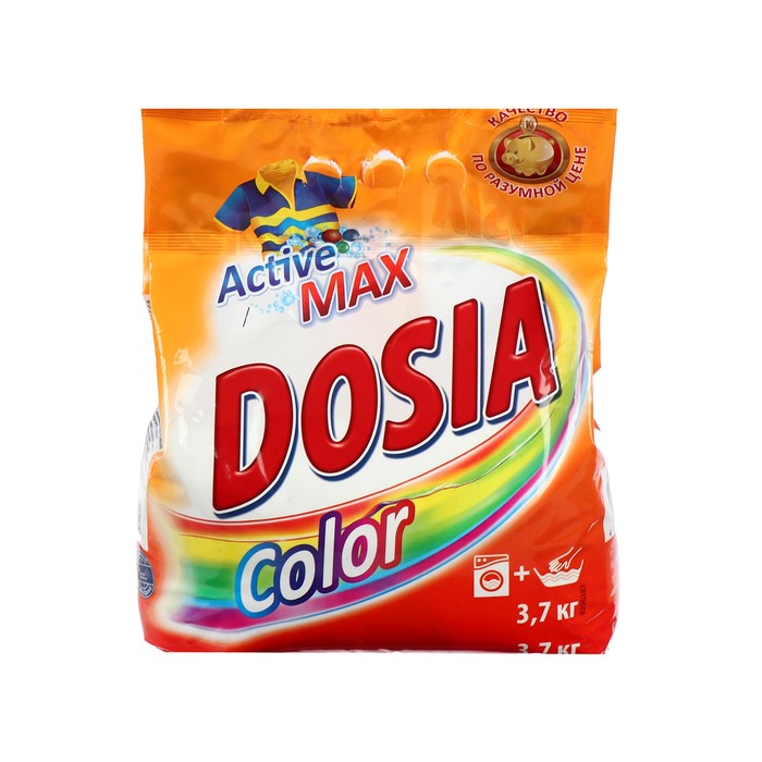 Порошок стиральный Dosia Color синтетическое, порошкообразное, 3,7 кг