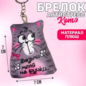 Брелок-антистресс «Возьми меня на ручки», Кот, 7×7 см в Донецке