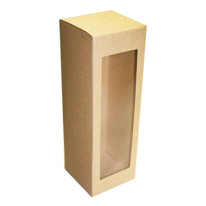 Коробка крафт из рифленого картона 12 х 12 х 36 см