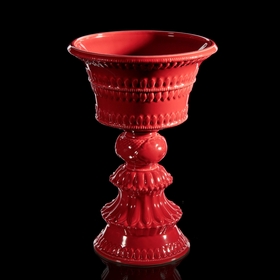 Ваза интерьерная "Таринэ", красная, 21 × 21 × 30 см