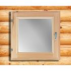 Окно, 50×50см, двойное стекло, из липы Окно, 50×50см, двойное стекло, из липы