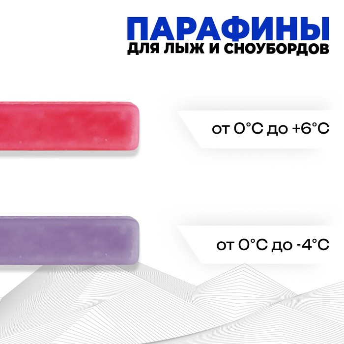 Парафины для лыж (комплект из 2 брусков) К-Ф, (+6 -4°C)