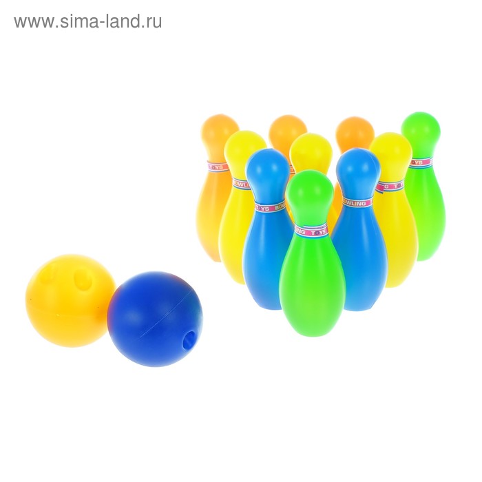 Купить Набор игровой «Боулинг»: 10 кеглей (высота 11,5 см), 2 шара в Донецке