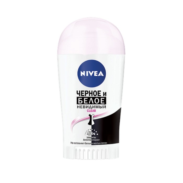 Дезодорант-антиперспирант Nivea &quot;Невидимая защита для черного и белого&quot;, стик, 40 мл