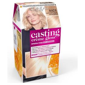 Краска для волос L'Oreal Casting Creme Gloss, без аммиака, тон 1021, светло-светло русый перламутровый