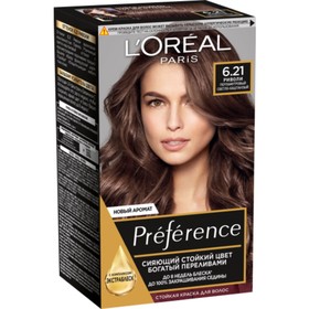 Краска для волос L'Oreal Preference Recital «Риволи», тон 6.21, светло-каштановый перламутровый