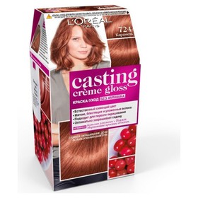 Краска для волос L'Oreal Casting Creme Gloss, без аммиака, тон 724, карамель