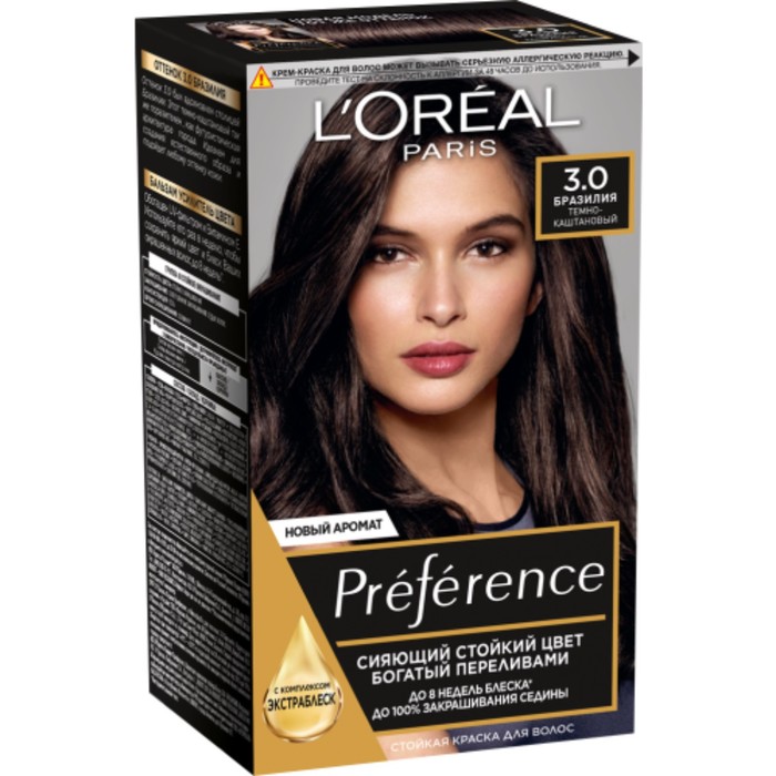 Краска для волос L'Oreal Preference, 3, &quot;Бразилия&quot;, 174 мл