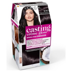 Краска для волос L'Oreal Casting Creme Gloss, без аммиака, тон 100, чёрная ваниль