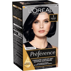 Краска для волос L'Oreal Preference Recital «Неаполь», тон 1.0, чёрный