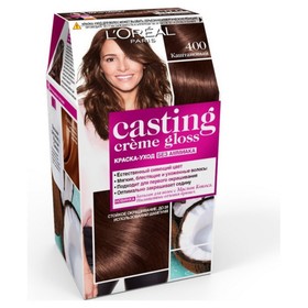 Краска для волос L'Oreal Casting Creme Gloss, без аммиака, тон 400, каштан