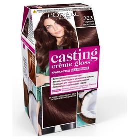 Краска для волос L'Oreal Casting Creme Gloss, без аммиака, тон 323, чёрный шоколад