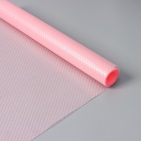 Коврик противоскользящий Доляна «Круги», 30×150 см, цвет розовый, прозрачный