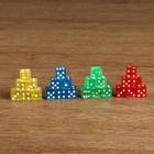 Dice 1.6x1.6 cm, transparent, Packed 100 PCs, mix Dice 1.6x1.6 cm, transparent, Packed 100 PCs, mix