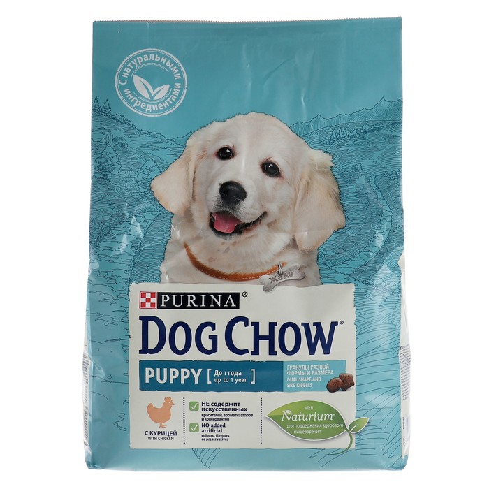 Сухой корм DOG CHOW PUPPY для щенков, курица, 2.5 кг