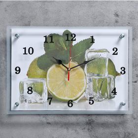Часы настенные, серия: Кухня, "Лайм и лед"25х35 см, микс