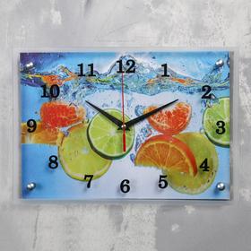 Часы настенные, серия: Кухня, "Лайм и апельсин"25х35 см, микс