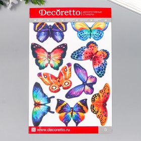 Наклейки Decoretto "Акварельные бабочки" 25х35 см