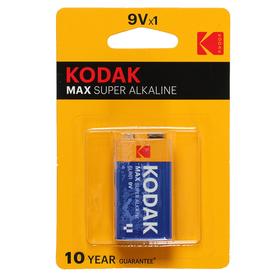 {{photo.Alt || photo.Description || 'Батарейка алкалиновая Kodak Max, 6LR61-1BL, 9В, крона, блистер, 1 шт.'}}